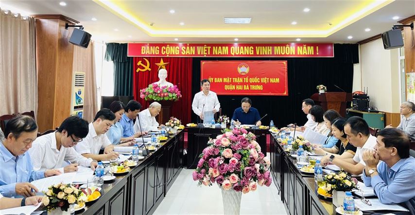 Quận Hai Bà Trưng tiếp đoàn Ủy ban MTTQ Việt Nam Thành phố Hà Nội kiểm tra hoạt động của Ban Thanh tra nhân dân, Ban Giám sát đầu tư của cộng đồng