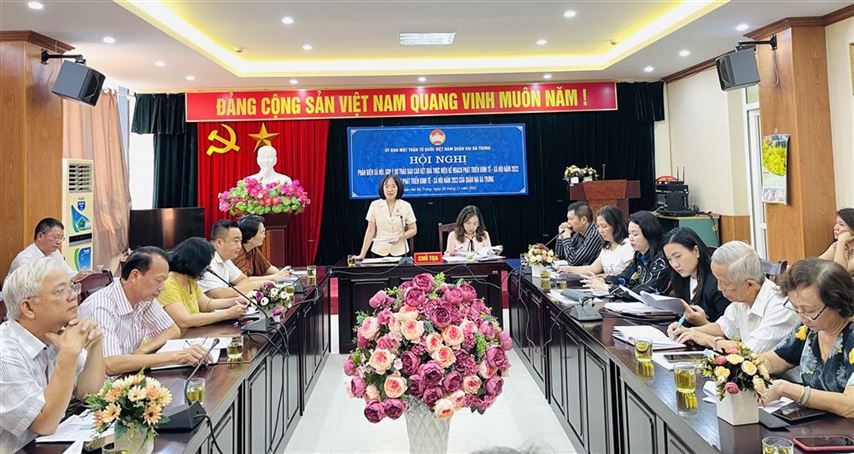 Uỷ ban MTTQ Việt Nam quận Hai Bà Trưng tổ chức hội nghị phản biện xã hội đối với kế hoạch phát triển kinh tế - xã hội năm 2023 của quận Hai Bà Trưng