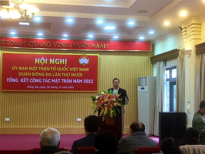 Hội nghị lần thứ 10 Ủy ban MTTQ Việt Nam quận Đống Đa khóa XVI, nhiệm kỳ 2019-2024