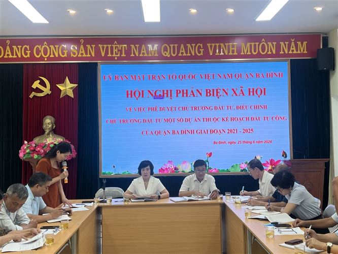 13 ý kiến phát biểu tại hội nghị phản biện xã hội của Uỷ ban MTTQ Việt Nam quận Ba Đình