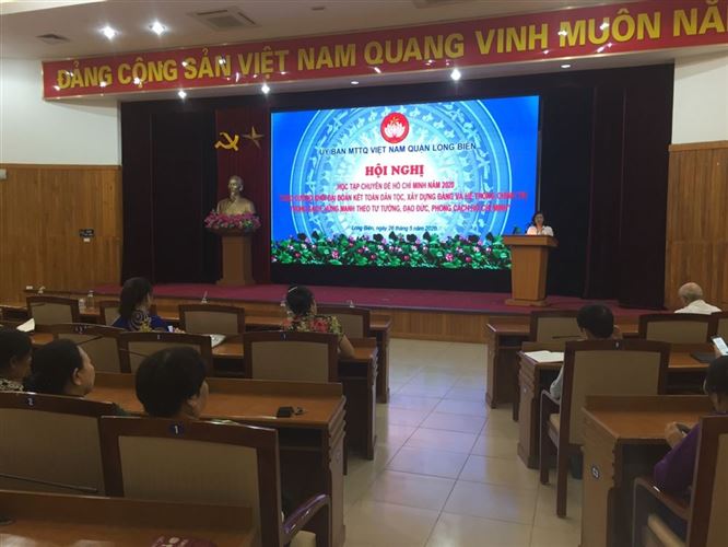 Uỷ ban MTTQ Việt Nam quận Long Biên học tập chuyên đề Hồ Chí Minh năm 2020