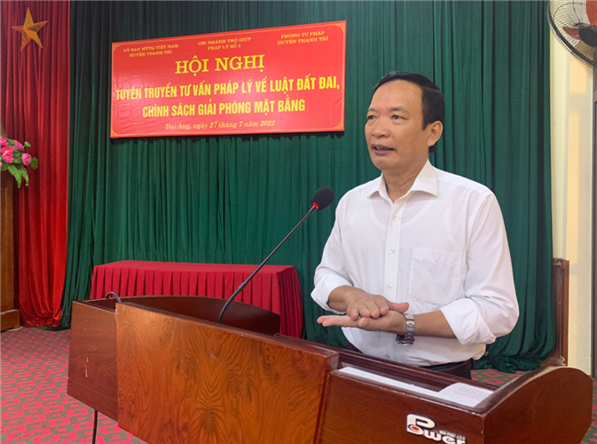 Ủy ban MTTQ Việt Nam huyện Thanh Trì tuyên truyền Luật Đất đai và các chính sách giải phóng mặt bằng