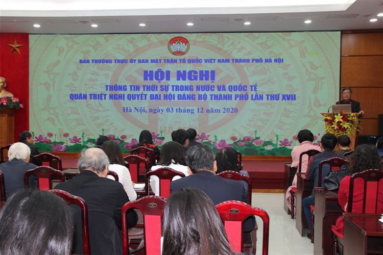 Quán triệt Nghị quyết Đại hội Đảng bộ Thành phố Hà Nội nhiệm kỳ 2020-2025 trong UB MTTQ Thành phố các cấp