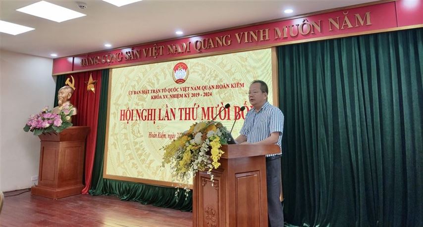 Quận Hoàn Kiếm tổ chức hội nghị lần thứ 14 Uỷ ban MTTQ Việt Nam quận khóa XV, nhiệm kỳ 2019 – 2024