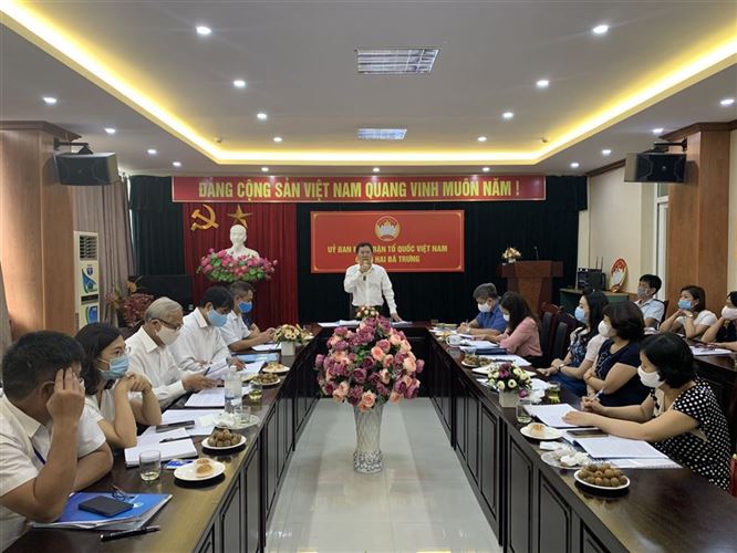 Ủy ban MTTQ Việt Nam TP kiểm tra hoạt động của Ban Thanh tra nhân dân, Ban Giám sát đầu tư của cộng đồng năm 2020 tại quận Hai Bà Trưng