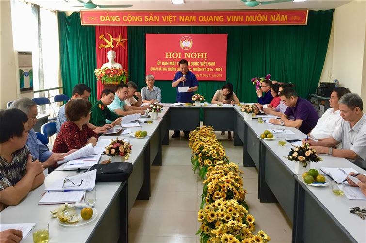 Quận Hai Bà Trưng tổ chức hội nghị Uỷ ban MTTQ Việt Nam lần thứ 15 nhiệm kỳ 2014 - 2019.