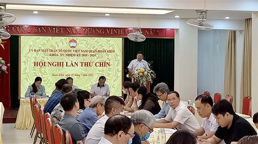 Quận Hoàn Kiếm tổ chức Hội nghị lần thứ Chín Uỷ ban MTTQ Việt Nam quận khóa XV, nhiệm kỳ 2019 – 2024