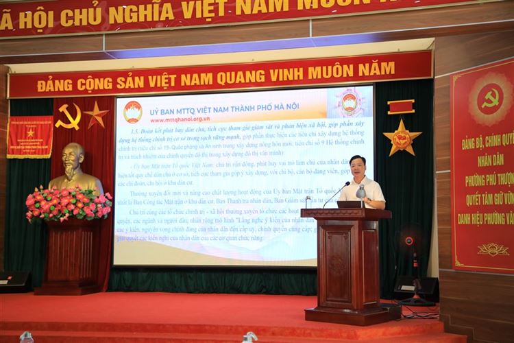 Ủy ban MTTQ Việt Nam quận Tây Hồ tổ chức bồi dưỡng nghiệp vụ tới cán bộ MTTQ Việt Nam các cấp với chuyên đề kỹ năng xây dựng chính quyền và phổ biến giáo dục pháp luật
