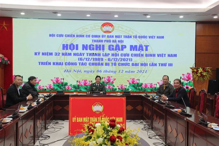 Hội CCB cơ quan Ủy ban MTTQ Việt Nam Thành phố Gặp mặt nhân kỷ niệm 32 năm Ngày truyền thống Hội Cựu chiến binh Việt Nam (06/12/1989 – 06/12/2021)