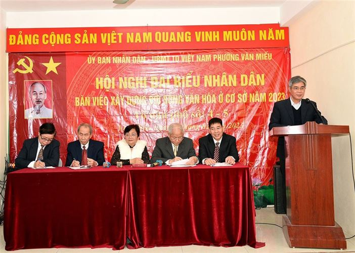 Tổ dân phố số 4-5 phường Văn Miếu quận Đống Đa tổ chức Hội nghị đại biểu Nhân dân năm 2023