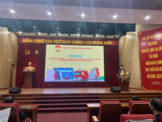 Uỷ ban MTTQ Việt Nam quận Hai Bà Trưng tổ chức tuyên truyền công tác phòng cháy, chữa cháy và cứu nạn cứu hộ