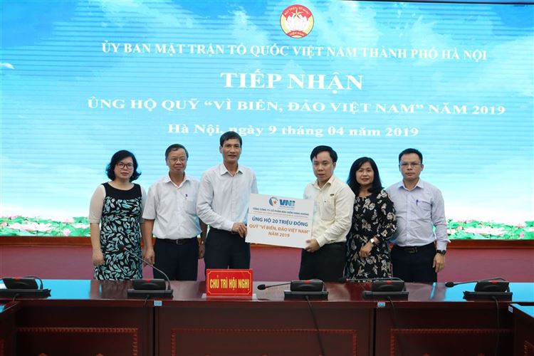 Trên 40 tỷ đồng đã được Ủy ban MTTQ Việt Nam Thành phố Hà Nội tiếp nhận ủng hộ quỹ “Vì Biển, đảo Việt Nam” năm 2019