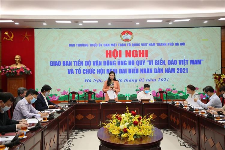 Mặt trận Thành phố tổ chức hội nghị giao ban tiến độ vận động ủng hộ Quỹ “Vì biển, đảo Việt Nam” và Hội nghị Đại biểu nhân dân (ĐBND) năm 2021.