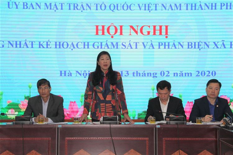Thống nhất kế hoạch giám sát, phản biện xã hội của MTTQ các cấp thành phố Hà Nội năm 2020