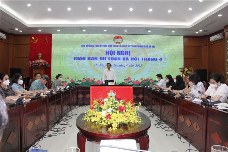 Ủy ban MTTQ Việt Nam TP Hà Nội tổ chức giao ban dư luận xã hội tháng 4/2022