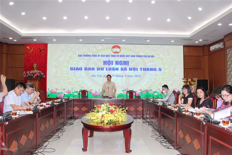 Ủy ban MTTQ Việt Nam TP Hà Nội tổ chức giao ban dư luận xã hội tháng 5/2022