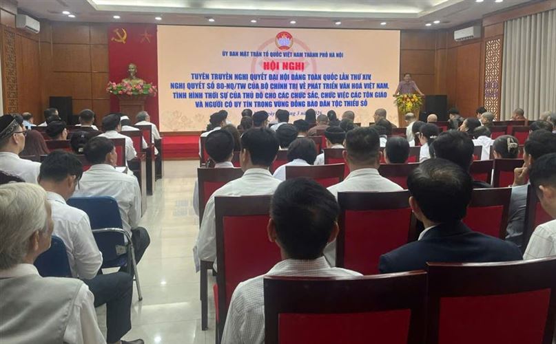 Hà Nội: Tuyên truyền, quán triệt Nghị quyết cho chức sắc tôn giáo và người uy tín