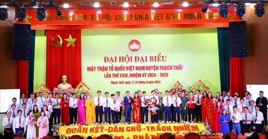 Ông Đặng Minh Tân tái đắc cử Chủ tịch Ủy ban MTTQ Việt Nam huyện Thạch Thất