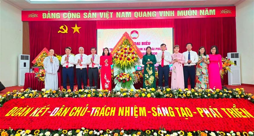 160 đại biểu dự Đại hội Mặt trận Tổ quốc xã Đoài Phương lần thứ I