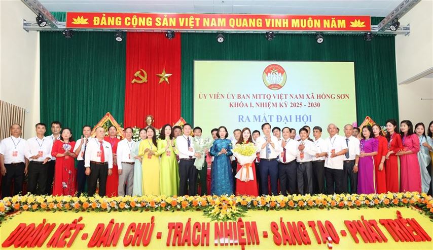 Đại hội Mặt trận Tổ quốc xã Hồng Sơn lần thứ I: Đồng lòng vì mục tiêu phát triển bền vững