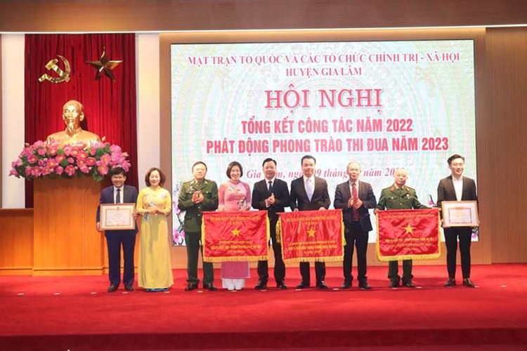 Ủy ban Mặt trận Tổ quốc Việt Nam và các đoàn thể chính trị- xã hội huyện Gia Lâm tổng kết công tác năm 2022, phát động phong trào thi đua năm 2023