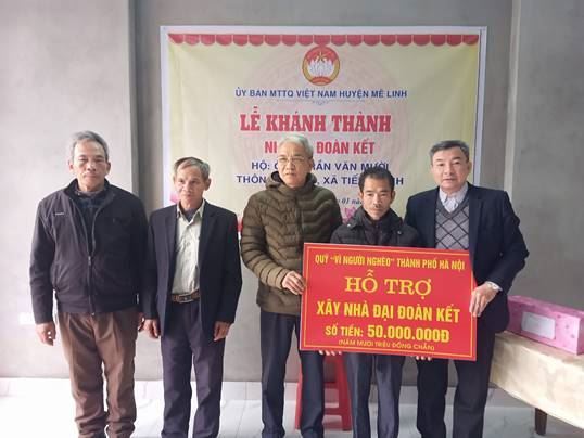 Ủy ban MTTQ Việt Nam huyện Mê Linh tổ chức Lễ khánh thành nhà Đại đoàn kết