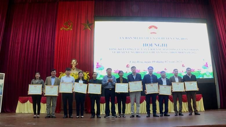 Huyện Ứng Hoà đã tổ chức hội nghị tổng kết công tác lấy ý kiến sự hài lòng của người dân về đạt chuẩn Nông thôn mới năm 2022.