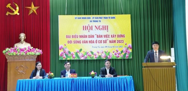 Ủy ban MTTQ Việt Nam xã Trung Tú - huyện Ứng Hòa tổ chức hội nghị đại biểu Nhân dân “Bàn việc xây dựng đời sống văn hóa ở cơ sở” năm 2023.