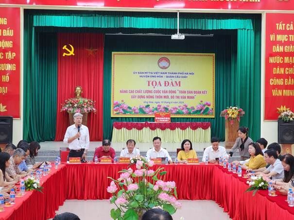 Uỷ ban MTTQ Việt Nam quận Cầu Giấy phối hợp tổ chức Hội nghị tọa đàm nâng cao chất lượng Cuộc vận động “Toàn dân đoàn kết xây dựng nông thôn mới, đô thị văn minh”