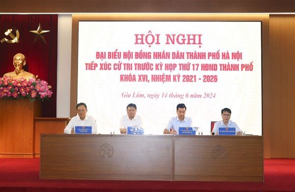 Tổ đại biểu HĐND thành phố Hà Nội (Đơn vị bầu cử số 20) tiếp xúc cử tri huyện Gia Lâm trước kỳ họp thứ 17