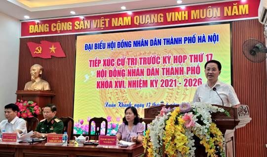 Thị xã Sơn Tây: Đại biểu HĐND thành phố tiếp xúc cử tri trước kỳ họp thứ 17