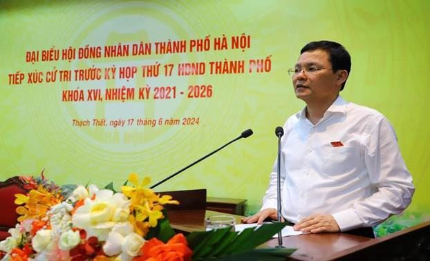 Tổ đại biểu HDND TP tiếp xúc cử tri huyện Thạch Thất trước kỳ họp thứ 17 HĐND TP khoá XVI, nhiệm kỳ 2021-2026