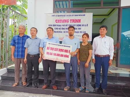 Ủy ban MTTQ Việt Nam huyện Mê Linh khánh thành Nhà Đại đoàn kết từ nguồn kinh phí hỗ trợ bốn cấp