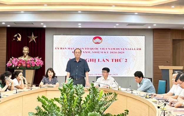 Hội nghị lần thứ 2 - Ủy ban MTTQ Việt Nam huyện Gia Lâm khóa XXII, nhiệm kỳ 2024- 2029