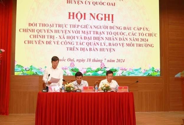 Huyện Quốc Oai tổ chức đối thoại trực tiếp giữa người đứng đầu cấp ủy, chính quyền huyện với MTTQ, các tổ chức chính trị xã hội và đại diện nhân dân