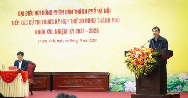 Cử tri huyện Thạch Thất kiến nghị tổ Đại biểu HĐND thành phố Hà Nội nhiều nội dung quan trọng