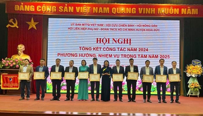 hội nghị tổng kết hoạt động của Uỷ ban MTTQ Việt Nam và các tổ chức chính trị - xã hội huyện Hoài Đức năm 2024