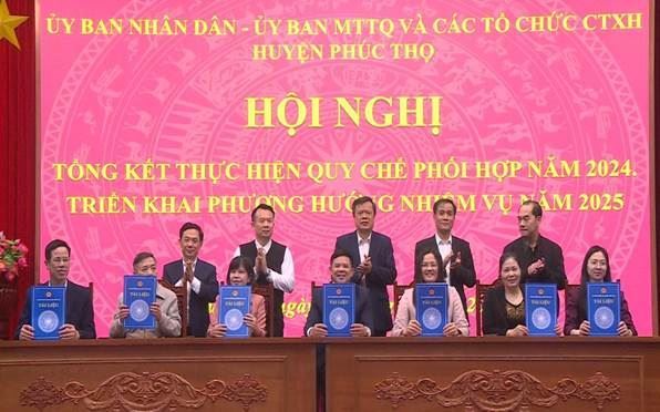 Phúc Thọ tổng kết Chương trình phối hợp năm 2024, triển khai ký kết Chương trình phối hợp công tác năm 2025  