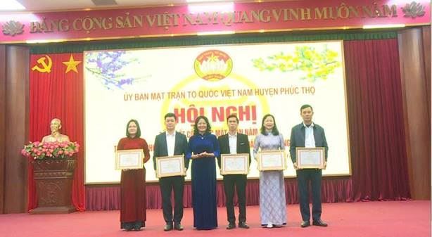 Phúc Thọ tổ chức hội nghị tổng kết công tác Mặt trận năm 2024, triển khai chương trình phối hợp và thống nhất hành động năm 2025