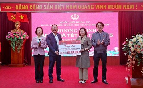 Đoàn Đại biểu Quốc hội TP Hà Nội tặng quà tết tại thị xã Sơn Tây