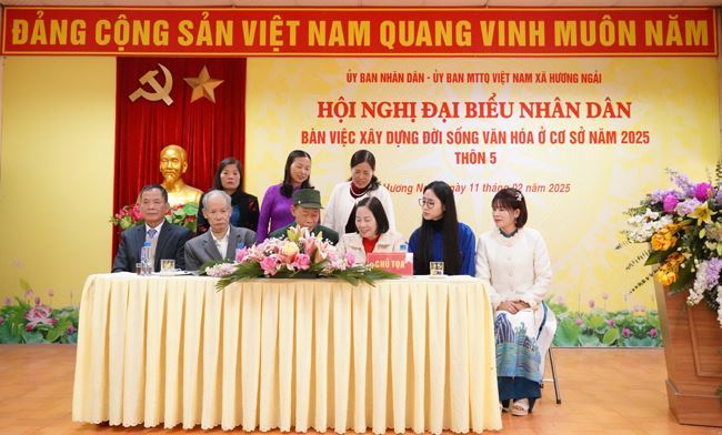 Hội nghị đại biểu nhân dân năm 2025 tại xã Hương Ngải, huyện Thạch Thất