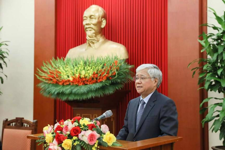 Chủ tịch Ủy ban T.Ư MTTQ Việt Nam Đỗ Văn Chiến ph&aacute;t biểu