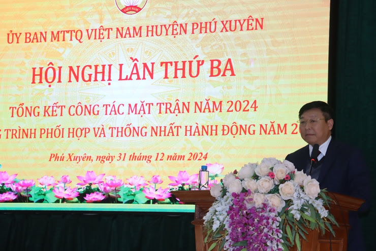 Huyện Phú Xuyên tổng kết công tác mặt trận năm 2024- Ảnh 3.