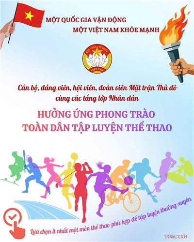 MẶT TRẬN HÀ NỘI HƯỞNG ỨNG PHONG TRÀO TOÀN DÂN TẬP LUYỆN THỂ THAO