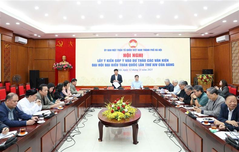 Ủy ban MTTQ Việt Nam TP Hà Nội lấy ý kiến góp ý dự thảo các văn kiện Đại hội XIV của Đảng