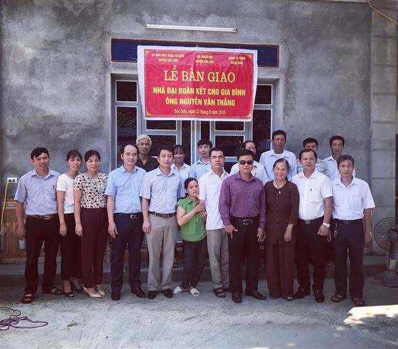Huyện Sóc Sơn bàn giao nhà Đại đoàn kết cho gia đình ông Nguyễn Văn Thắng tại xã Nam Sơn