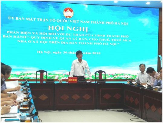 Phản biện xã hội vào dự thảo Quyết định của UBND TP  “Quy định quản lý bán, cho thuê, thuê mua nhà ở xã hội  trên địa bàn thành phố Hà Nội”