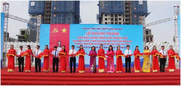 Lễ khánh thành và gắn biển công trình cấp Thành phố chào mừng kỷ niệm 73 năm Cách mạng tháng tám và Quốc khánh 02/9,  kỷ niệm 15 năm thành lập quận Long Biên
