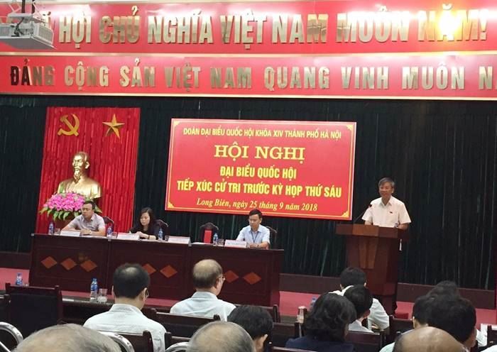 Đại biểu Quốc hội thành phố Hà Nội tiếp xúc cử tri trước kỳ họp thứ Sáu, Quốc hội khoá XIV