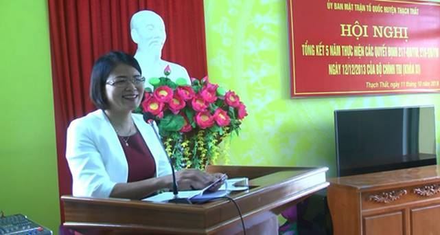 Ủy ban MTTQ Việt Nam huyện Thạch Thất tổng kết 5 năm thực hiện Quyết định của TW về hoạt động giám sát